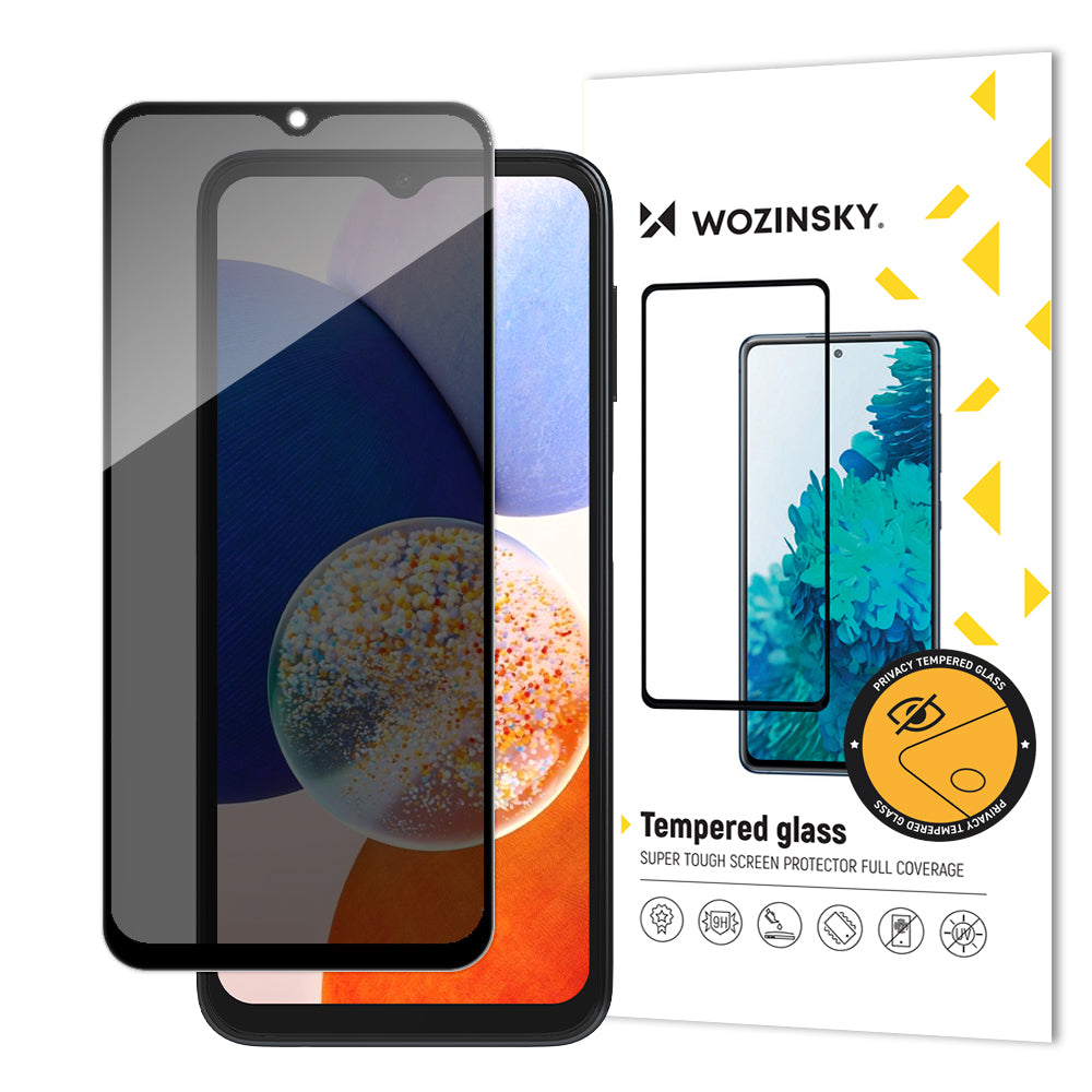 Wozinsky Privacy Glass hærdet glas til Samsung Galaxy A13 med Anti Spy privatlivsfilter