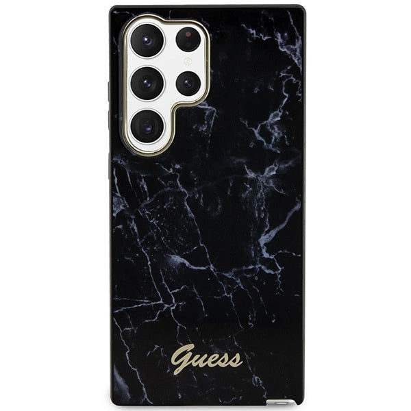 Guess GUHCS23LPCUMAK S23 Ultra S918 sort/sort hardcase Marmor
