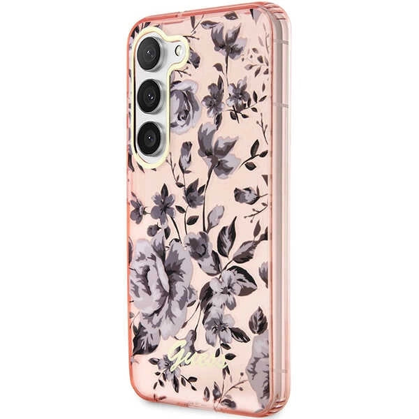 Guess GUHCS23MHCFWSP S23+ S916 pink/pink hardcase Flower Collection