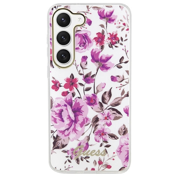Guess GUHCS23MHCFWST S23+ S916 white/white hardcase Flower Collection