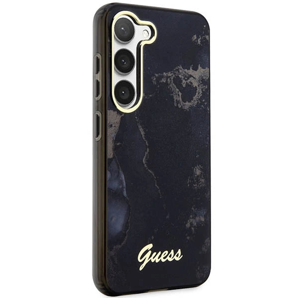 Guess GUHCS23MHTMRSK S23+ S916 black/black hardcase Golden Marble Collection