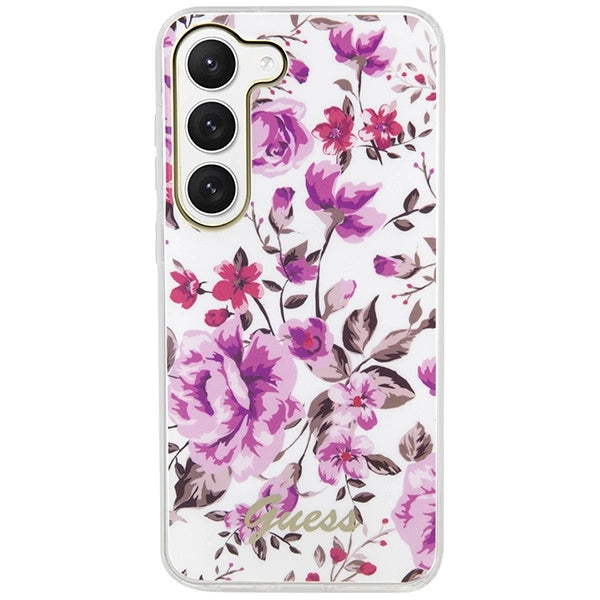 Guess GUHCS23SHCFWST S23 S911 white/white hardcase Flower Collection