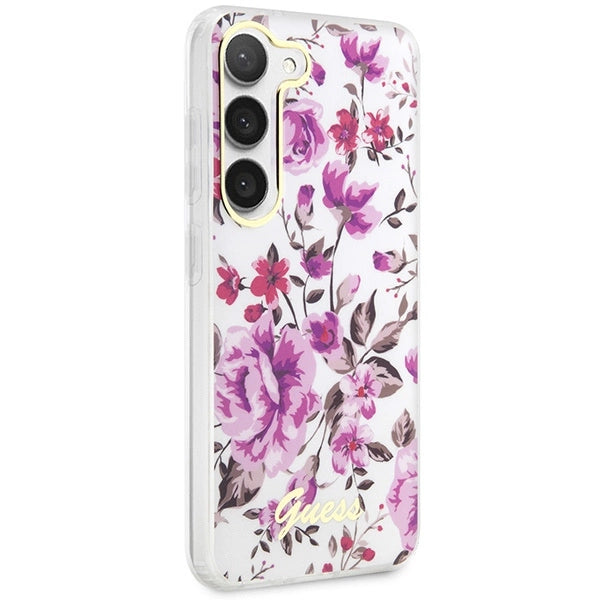 Guess GUHCS23SHCFWST S23 S911 white/white hardcase Flower Collection