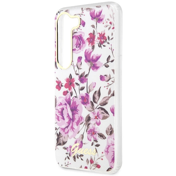 Guess GUHCS23SHCFWST S23 S911 white/white hardcase Flower Collection