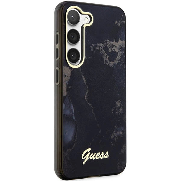 Guess GUHCS23SHTMRSK S23 S911 black/black hardcase Golden Marble Collection