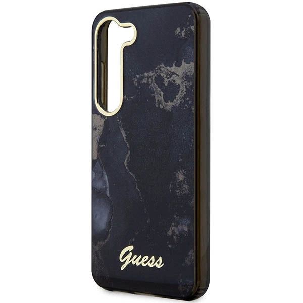 Guess GUHCS23SHTMRSK S23 S911 black/black hardcase Golden Marble Collection