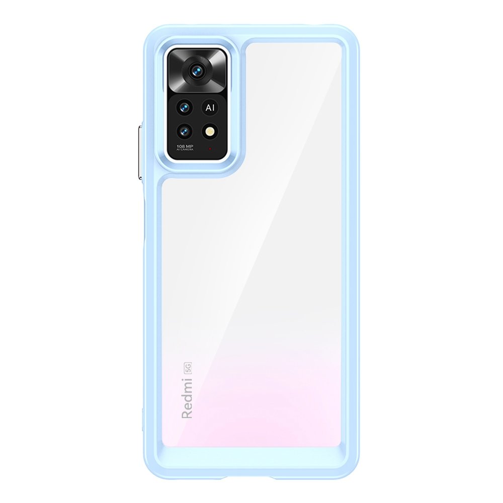 Outer Space Case til Xiaomi Poco X5 5G / Redmi Note 12 5G cover med en fleksibel blå ramme