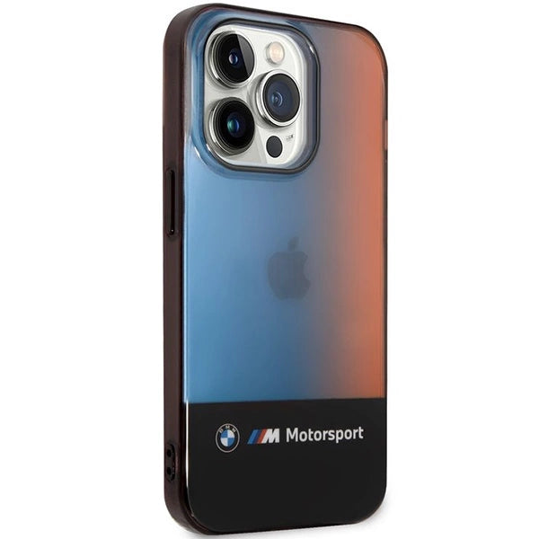 BMW Half Tricolor Case til iPhone 14 Pro Max 6.7" - sort