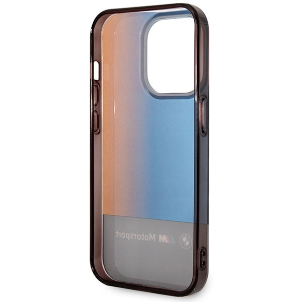 BMW Half Tricolor Case til iPhone 14 Pro Max 6.7" - sort