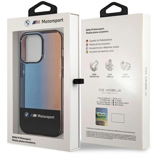 BMW Half Tricolor Case til iPhone 14 Pro Max 6.7" - sort