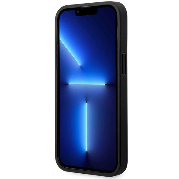 Case BMW BMHMP14L22RFGK iPhone 14 Pro 6.1" sort/sort læder Diamond mønster MagSafe