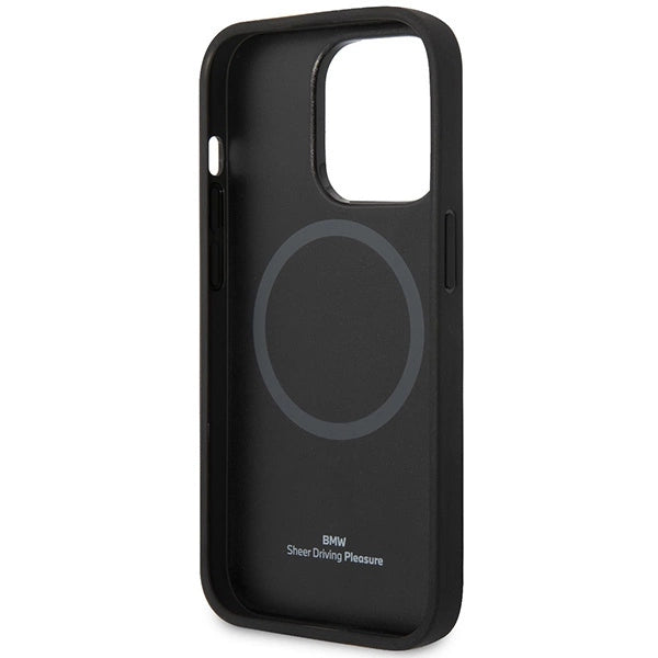 Case BMW BMHMP14X22RPSK iPhone 14 Pro Max 6.7" black/black Leather Seats Pattern MagSafe
