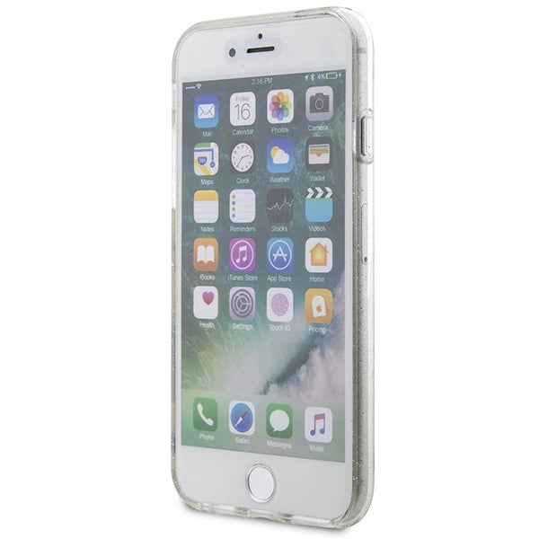 Karl Lagerfeld KLHCI8HNKCTGT iPhone 7/8/ SE 2020 / SE 2022 transparent hardcase Gliter Karl&Choupette