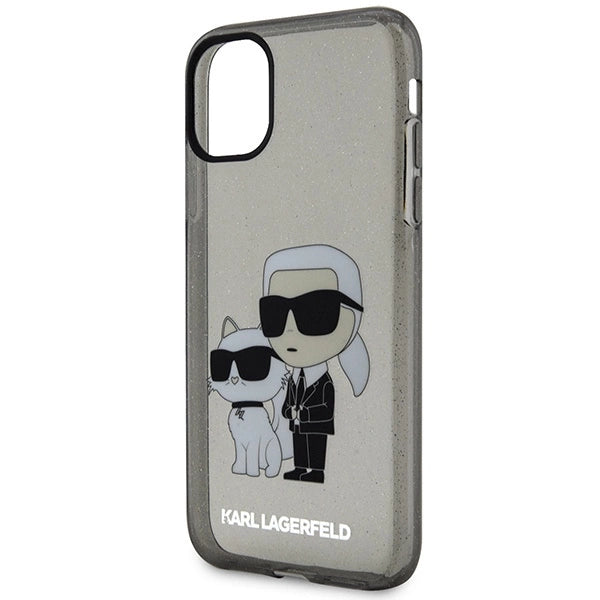 Karl Lagerfeld KLHCN61HNKCTGK iPhone 11 / Xr 6.1" black/black hardcase Gliter Karl&Choupette
