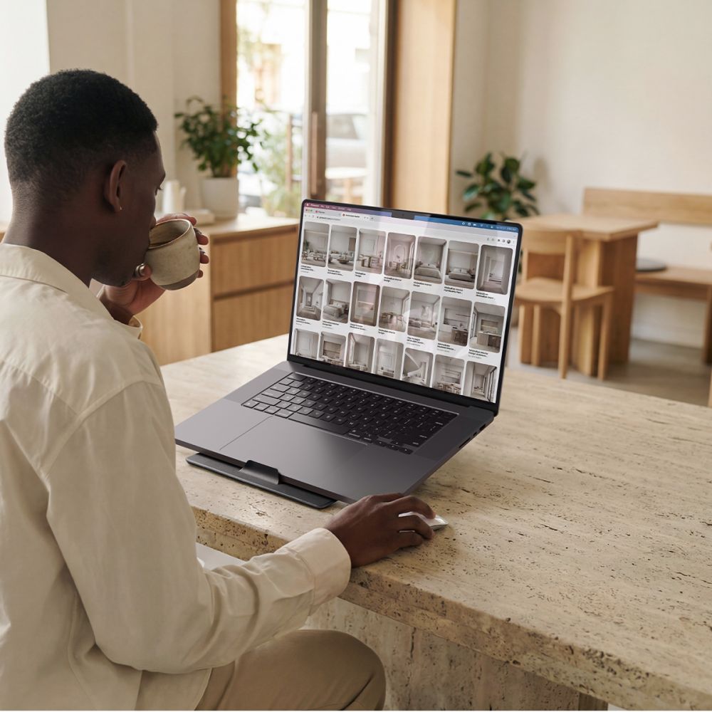 Spigen Ld201 S8 Slimfold Bærbare Og Tablet Stativ Space Grå
