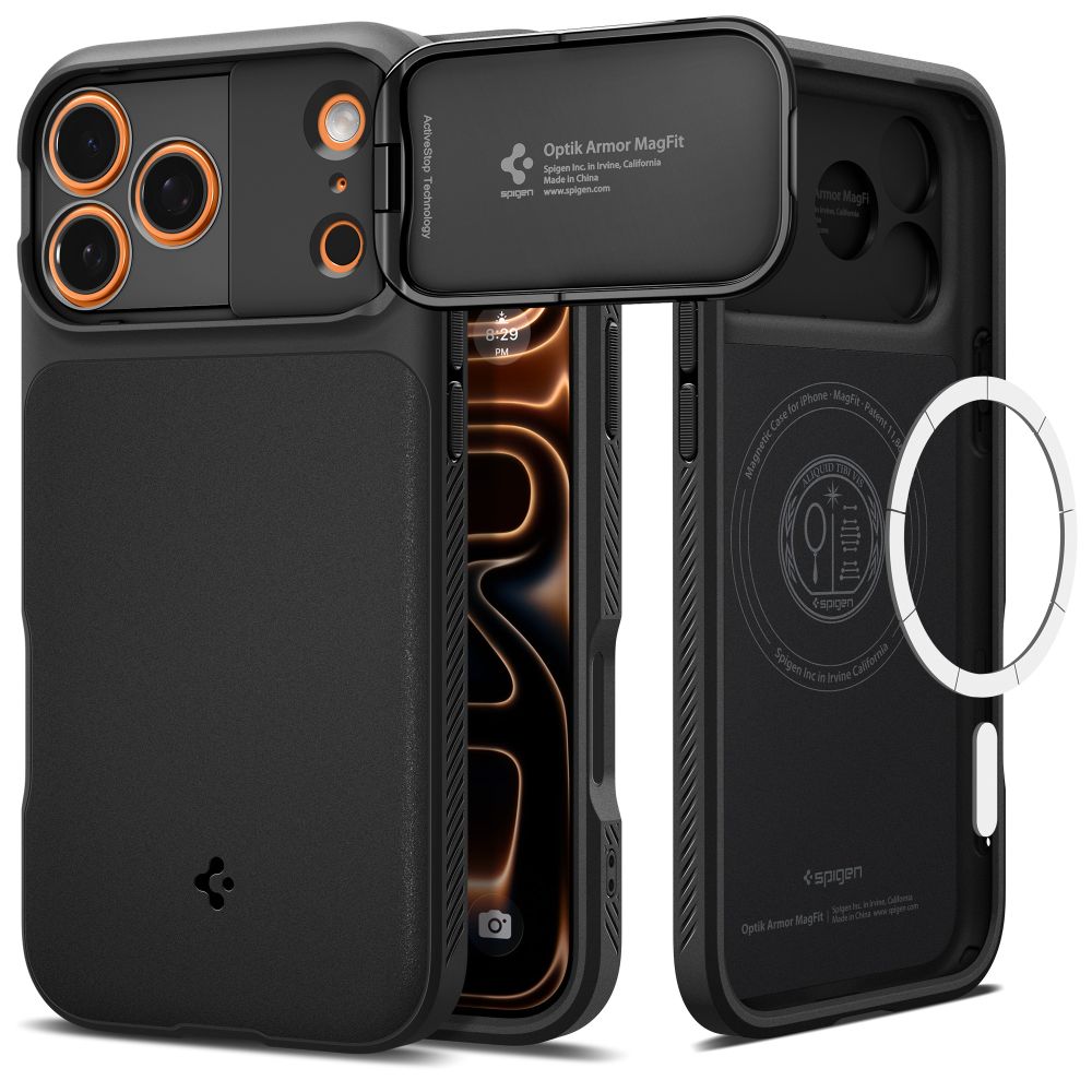 Spigen Optik Armor Mag Safe Iphone 17 Pro Max / 18 Pro Max Sort