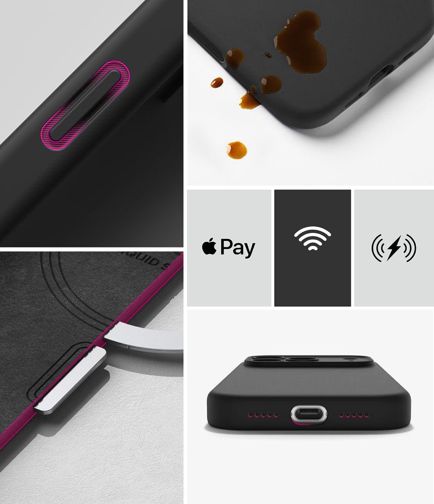 Ringke Silikone Magnetisk Magsafe Iphone 18 Pro Sort