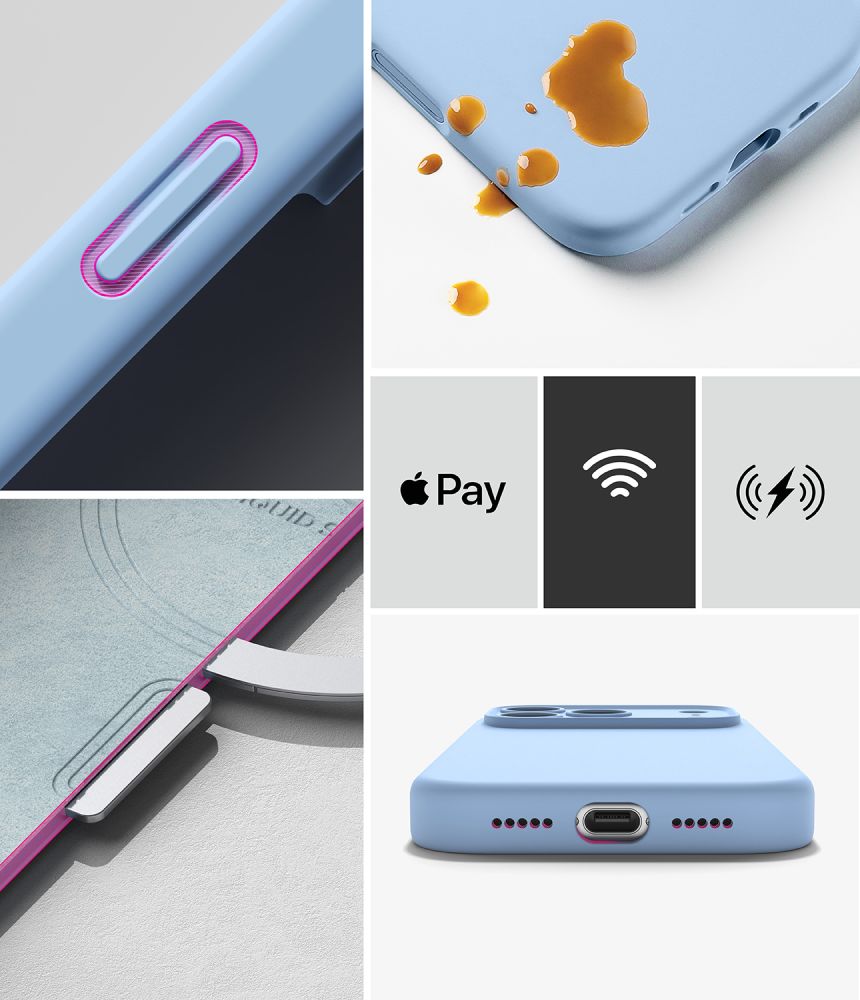 Ringke Silikone Magnetisk Magsafe Iphone 18 Pro Lyseblå