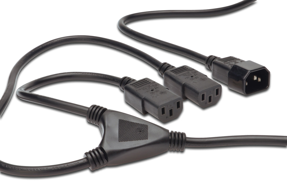 Digitus AK-440400-017-S el-ledning Sort 1,7 m IEC C14 C13 forbinder