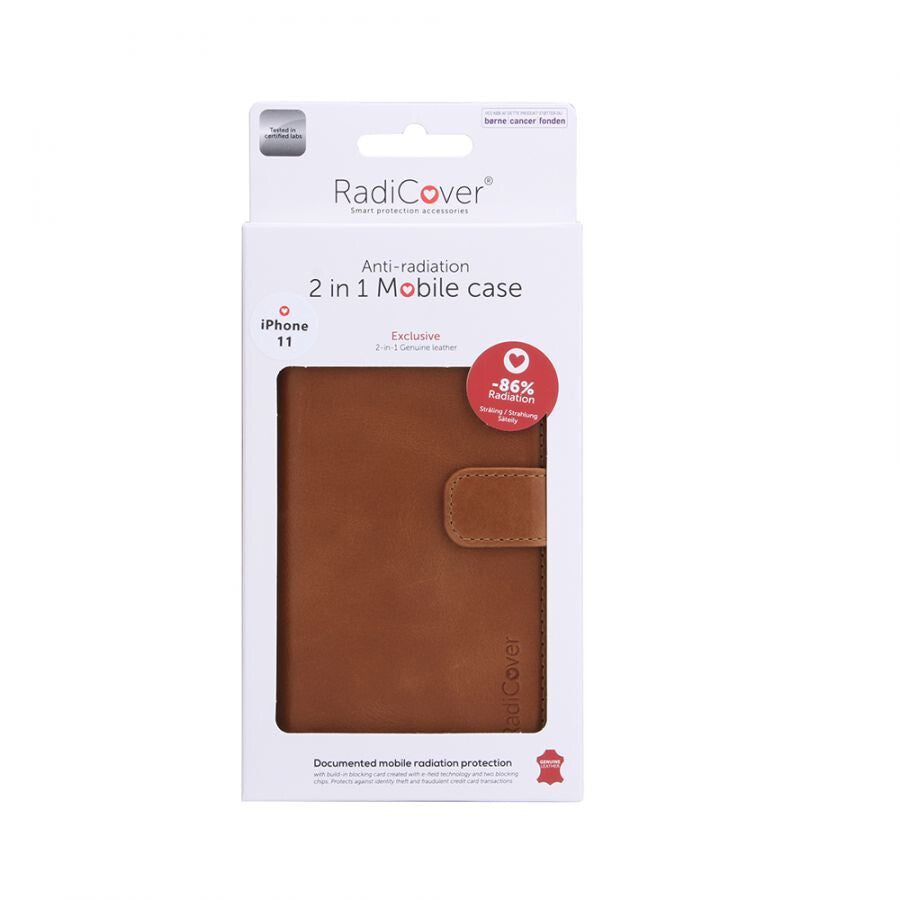 Radicover Exclusive 2-i-1 mobiltelefon etui 15,5 cm (6.1") Folie Brun