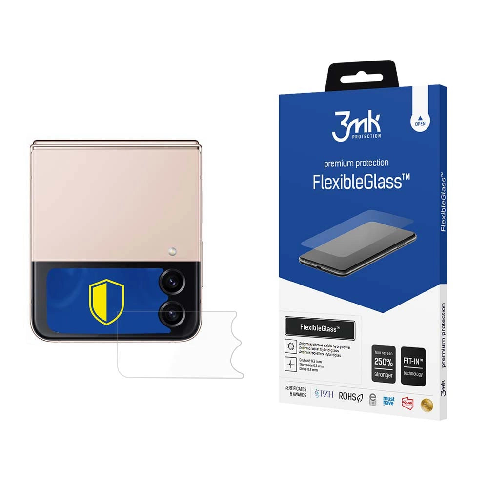 3mk FlexibleGlassTM hybridglas på Samsung Galaxy Z Flip 4 (forrest)