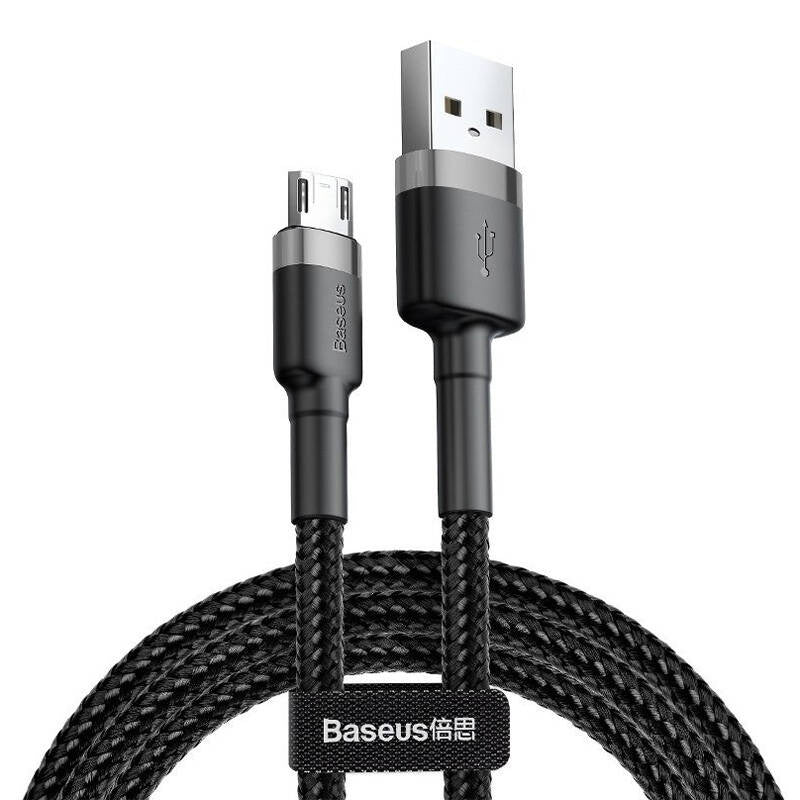 Baseus Cafule Micro USB-kabel 1,5 A 2 m (grå + sort)