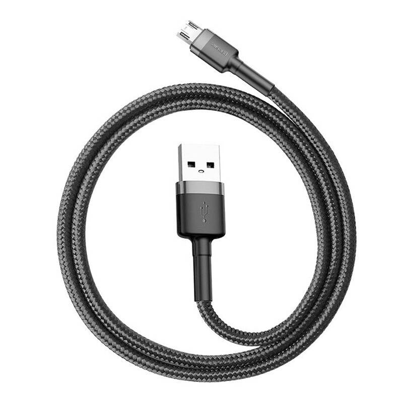 Baseus Cafule Micro USB-kabel 1,5 A 2 m (grå + sort)