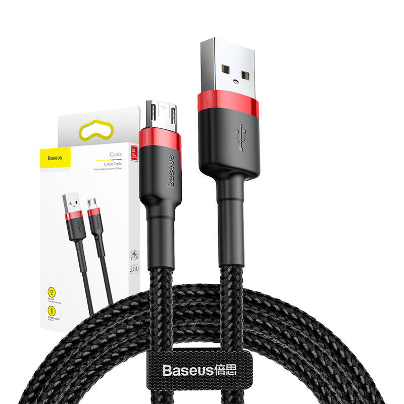 Baseus Cafule Micro USB-kabel 1,5 A 2 m (rød+sort)