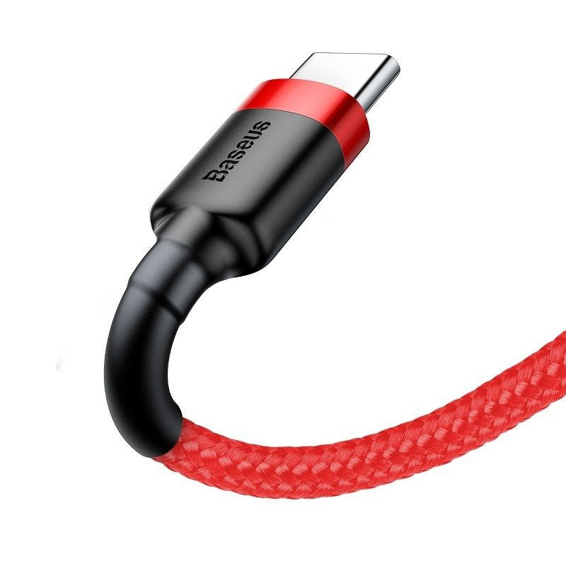 Baseus Cafule kabel USB-C 3A 1m (rødt)