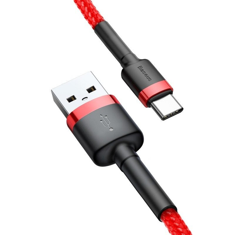 Baseus Cafule kabel USB-C 3A 1m (rødt)