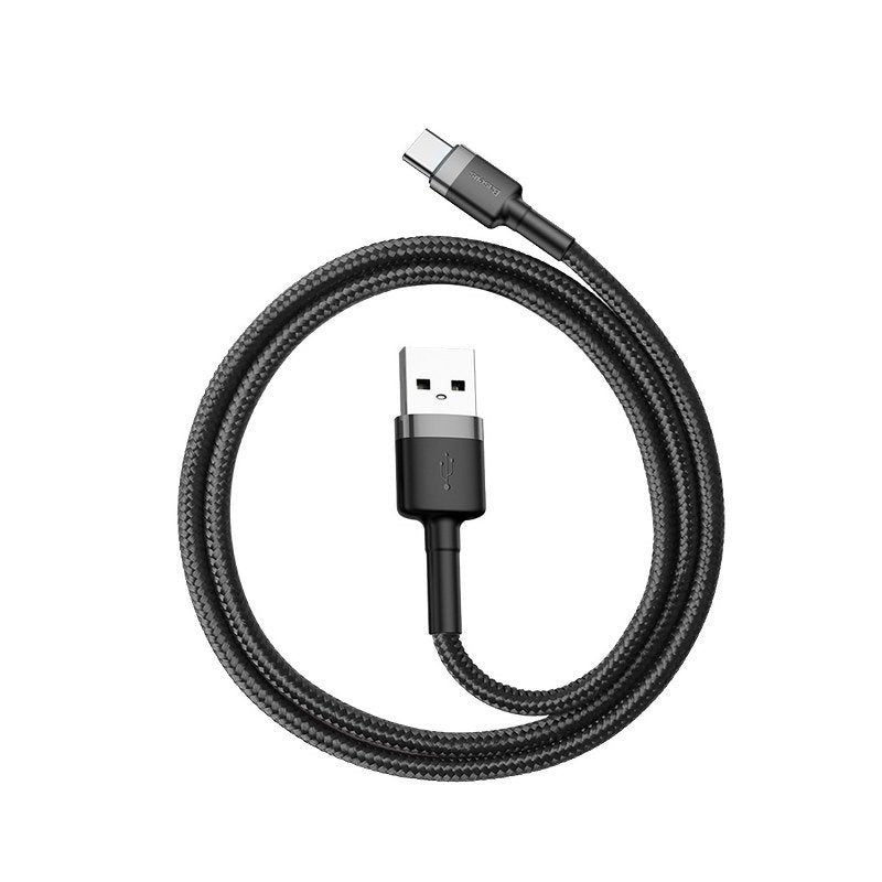 Baseus Cafule kabel USB-C 3A 1m (grå+sort)