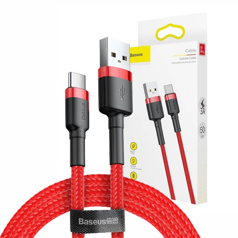 Baseus Cafule kabel USB-C 2A 2m (rødt)