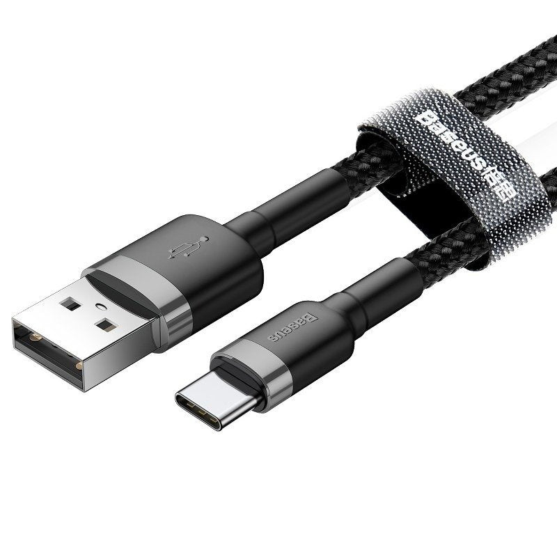 Baseus Cafule kabel USB-C 2A 2m (grå+sort)