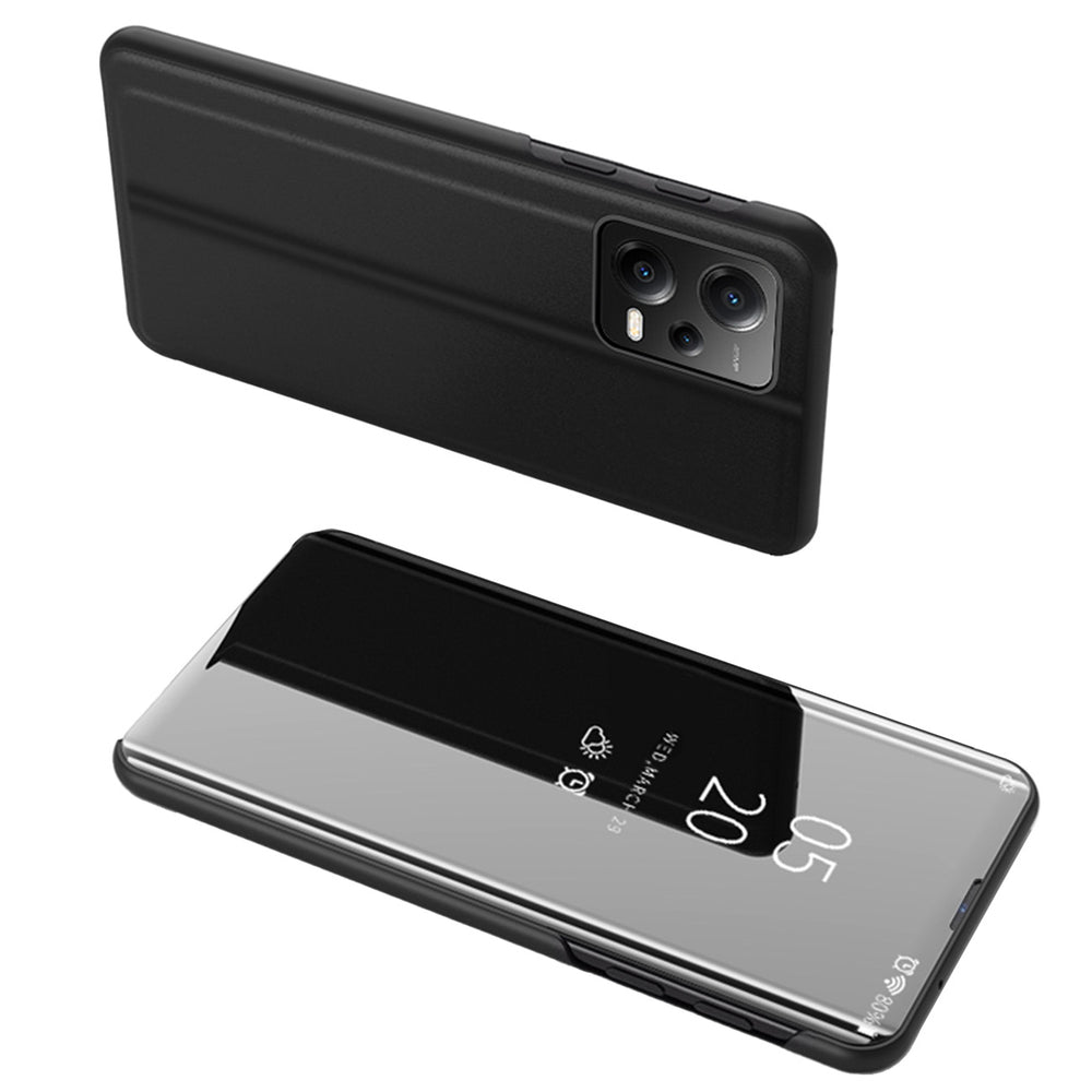 Clear View Case cover til Xiaomi Redmi Note 12 5G / Poco X5 5G flip cover sort