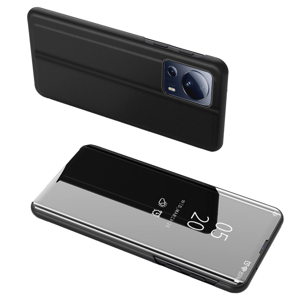 Clear View Case cover til Xiaomi 13 Lite cover med en flap sort