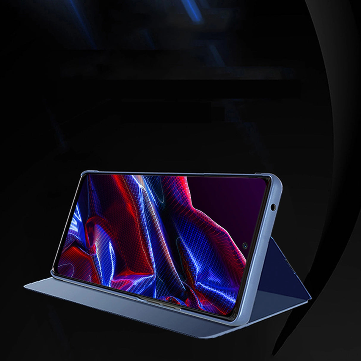 Clear View Case cover til Xiaomi 13 Lite cover med en flap sort