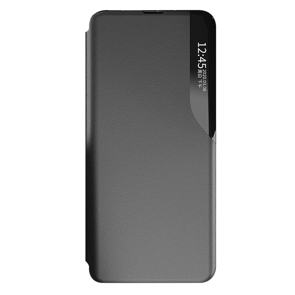 Eco læder View Case cover til Samsung Galaxy A24 4G med flip stand sort