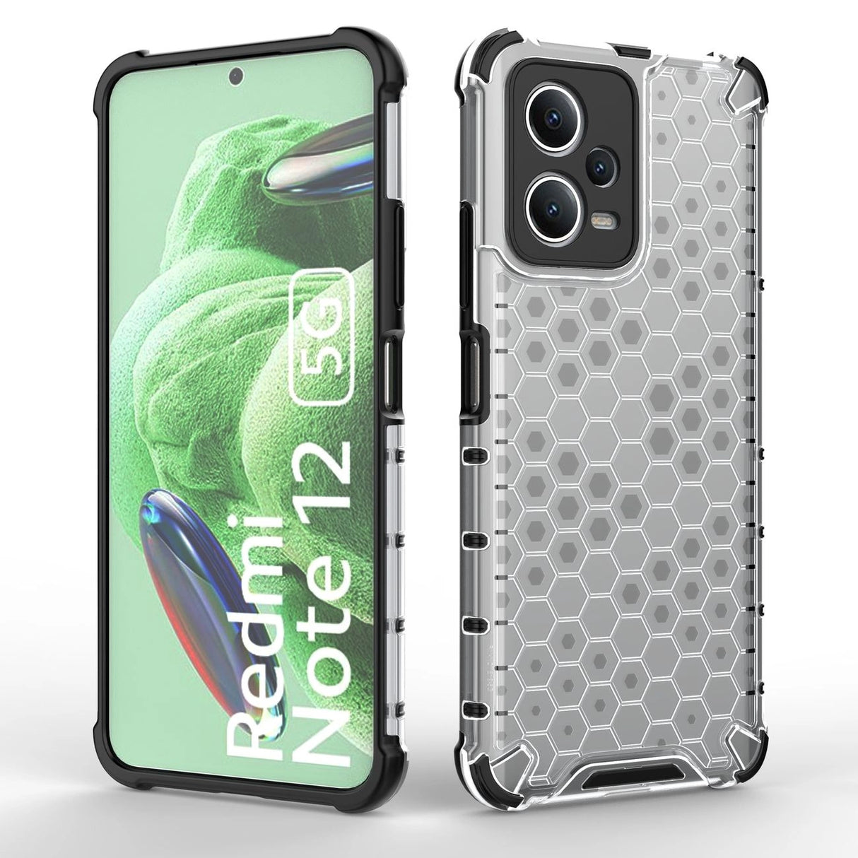 Honeycomb case til Xiaomi Redmi Note 12 5G / Poco X5 5G pansret hybrid case blå