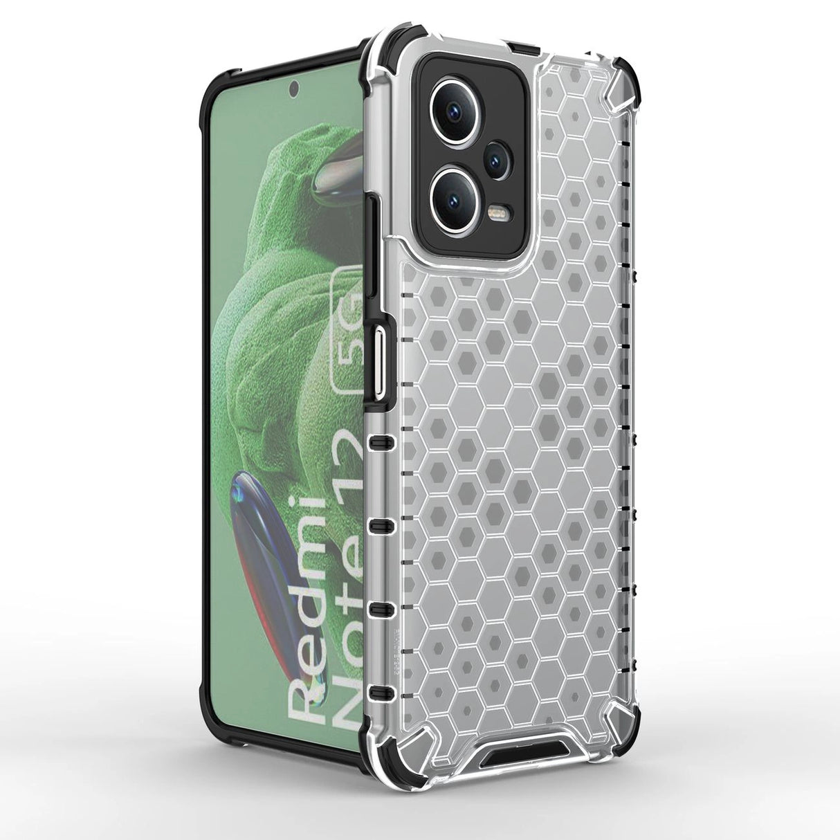 Honeycomb case til Xiaomi Redmi Note 12 5G / Poco X5 5G pansret hybrid case blå