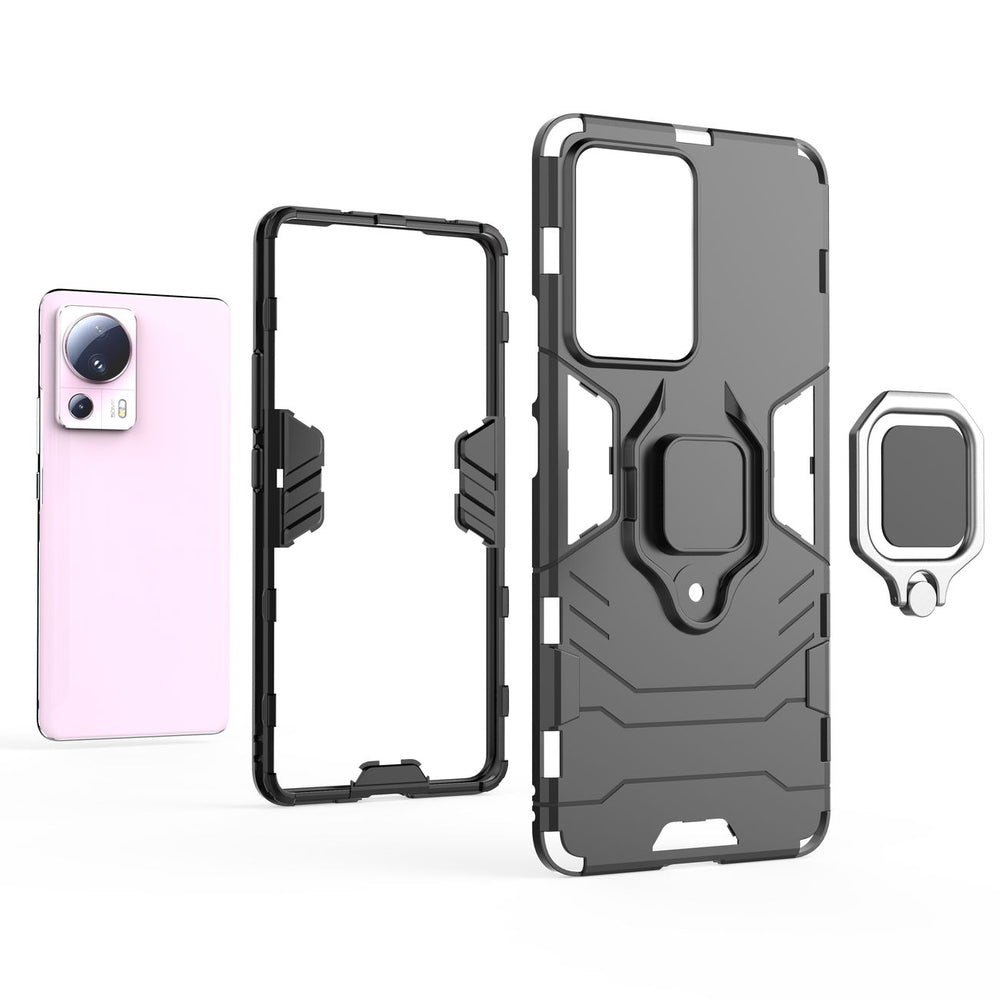 Ring Armor case til Xiaomi 13 Lite pansret cover magnetisk holder ring sort