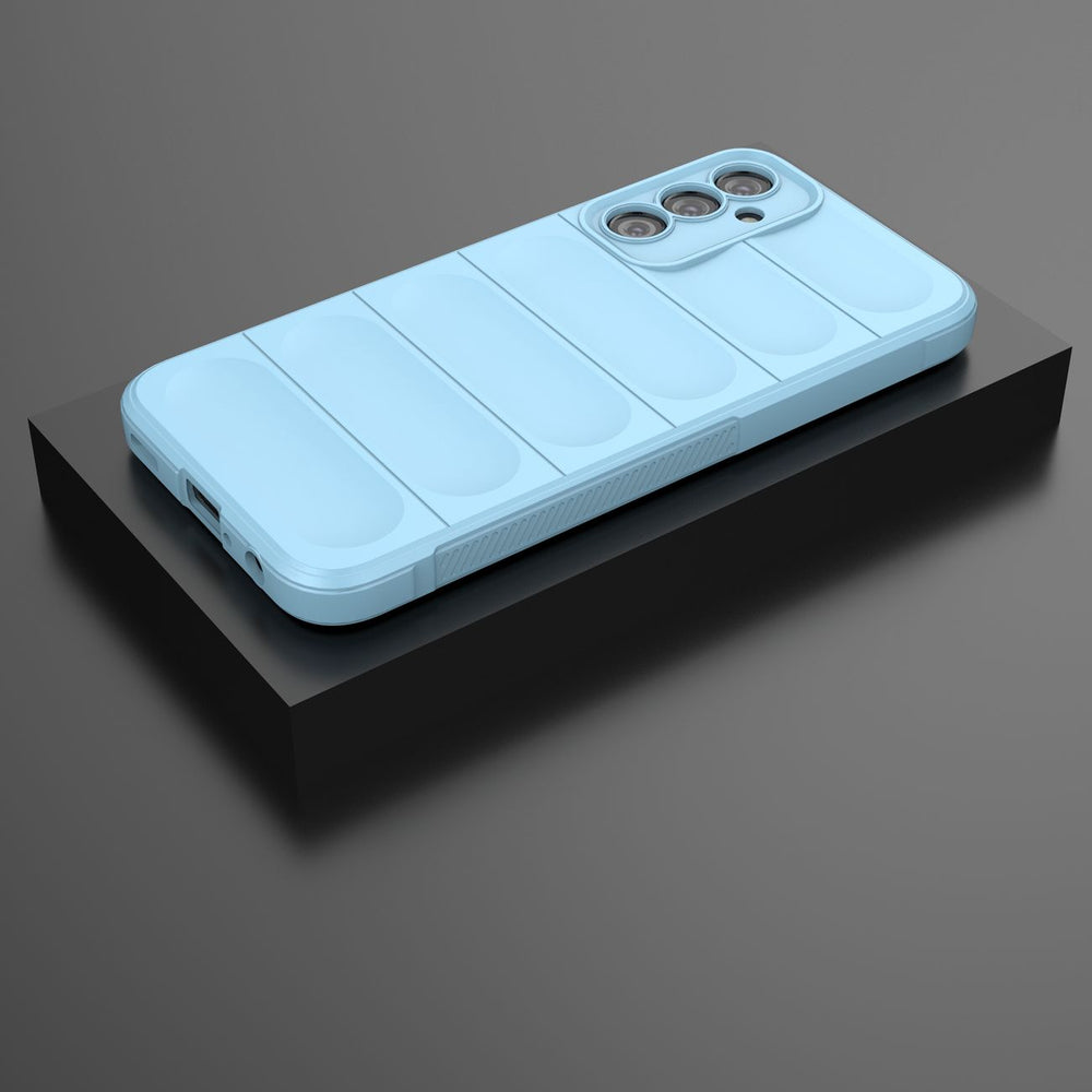 Magic Shield Case til Samsung Galaxy A24 4G fleksible pansrede cover lyseblå