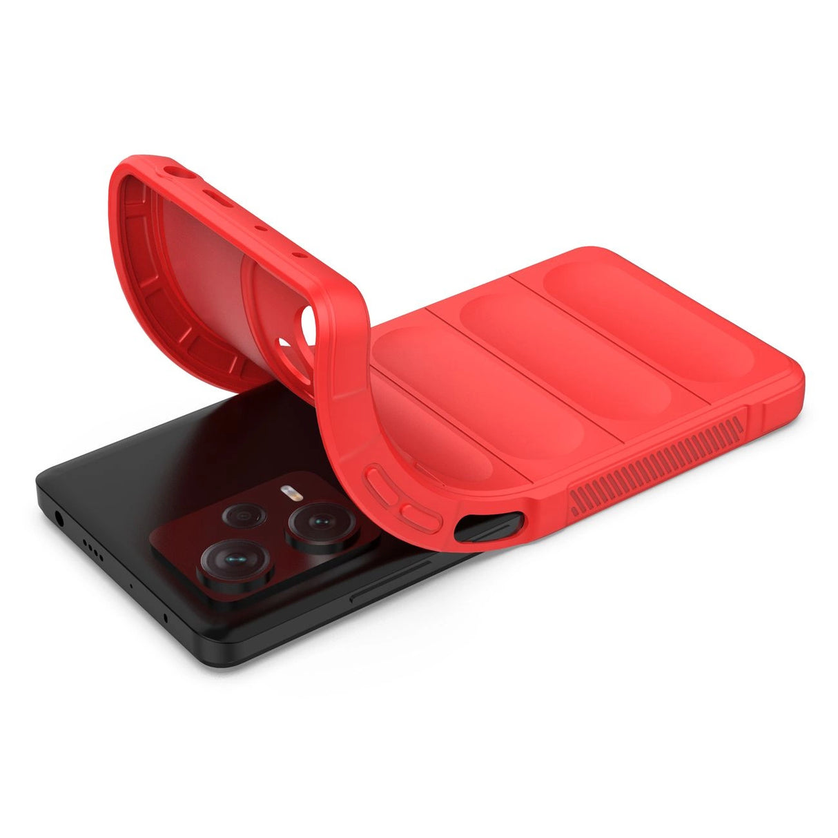 Magic Shield Case til Xiaomi Redmi Note 12 Pro+ fleksibelt pansret cover rød