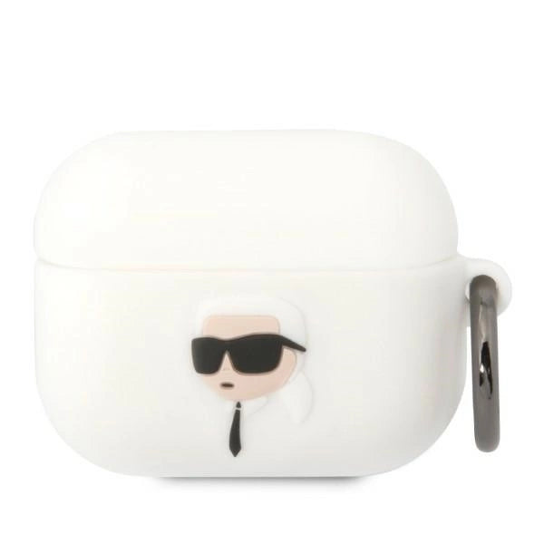 Karl Lagerfeld KLAPRUNIKH AirPods Pro cover hvid/hvid Silikon Karl Head 3D