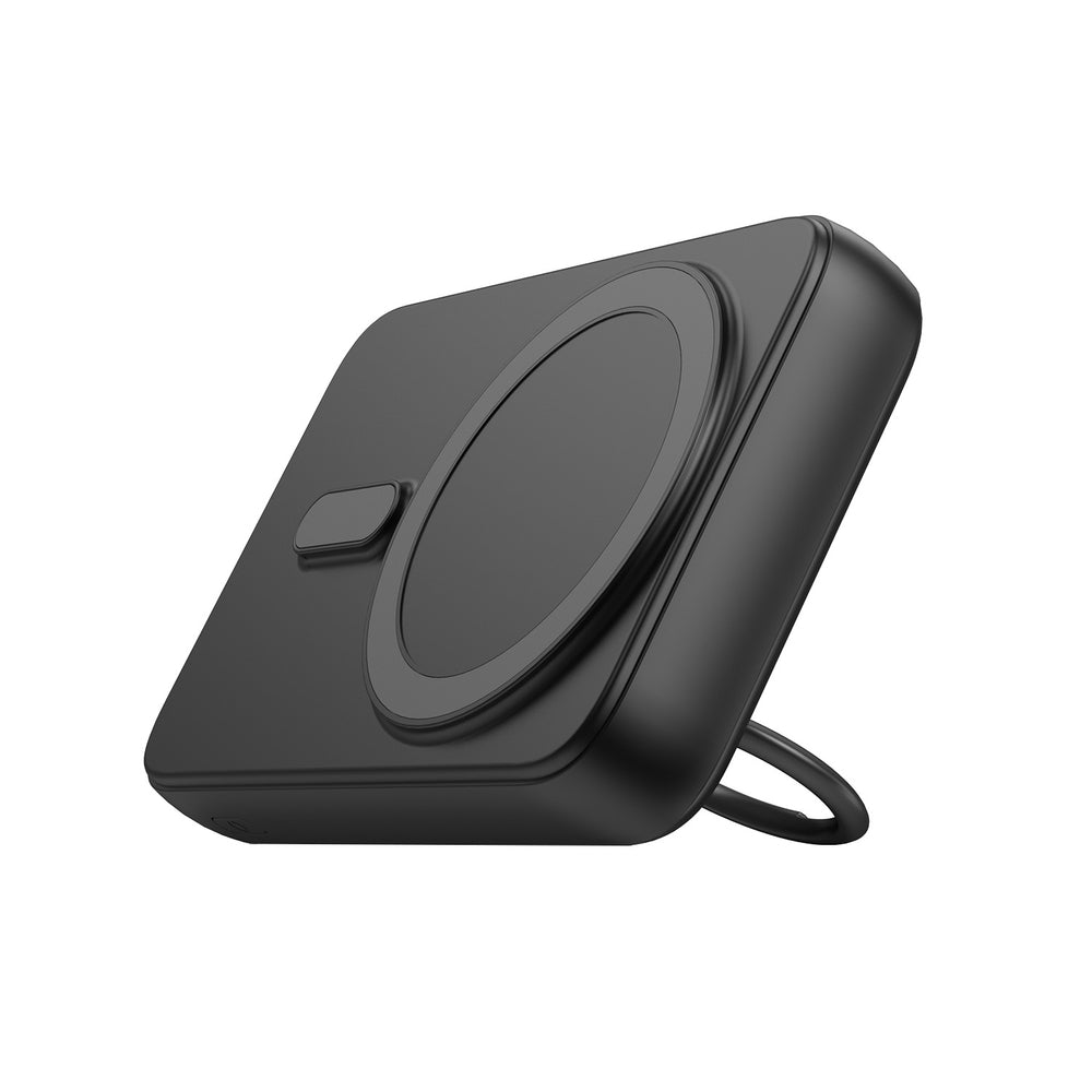 Trådløs powerbank 10000mAh Joyroom JR-W050 20W MagSafe med ring og stand - sort