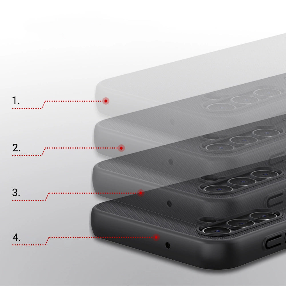 Nillkin Super Frosted Shield Case til Samsung Galaxy A14 5G / Galaxy A14 Telefon Cover Sort