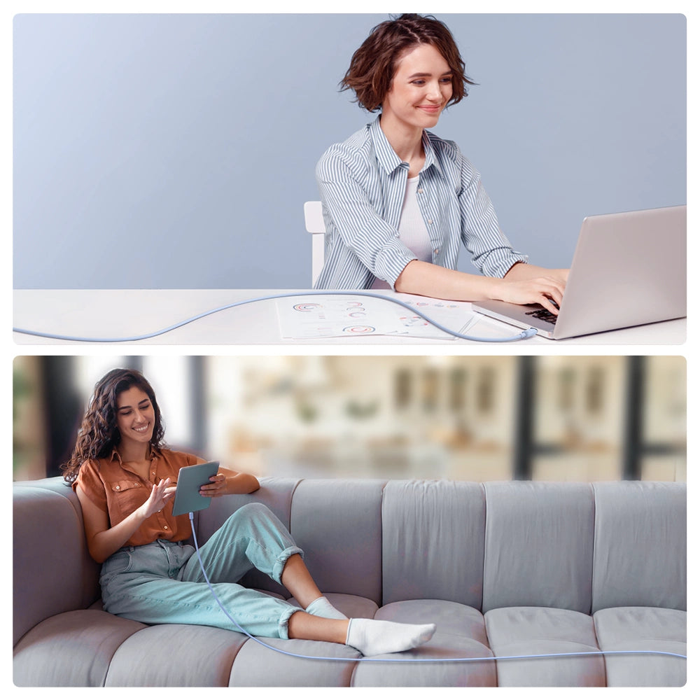 Joyroom Multi-Color Series A14 USB-C / Lightning 20W Kabel 1,2 m - Blå