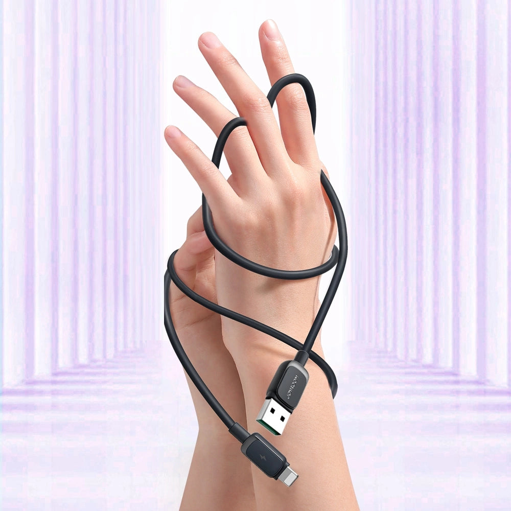 Joyroom Multi-Color Series A14 Lightning / USB-A 2.4A 1,2 m Kabel - sort