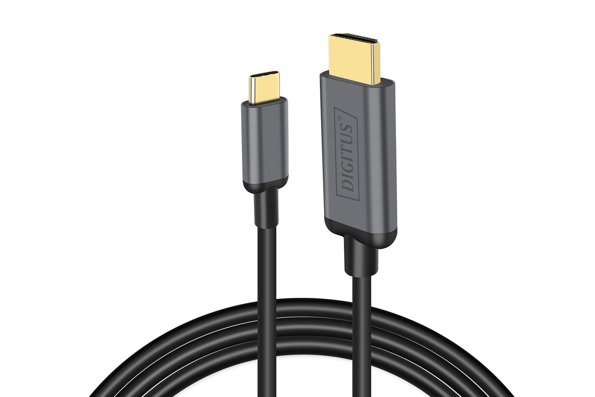 Digitus DA-70821 videokabel adapter 1,8 m USB Type-C HDMI Type A (Standard) Grå