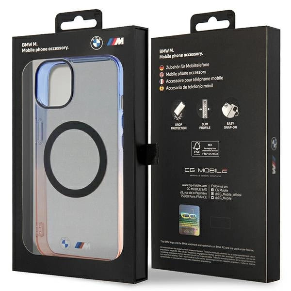 BMW Gradient Bumper MagSafe-hylster til iPhone 14 Plus - grå