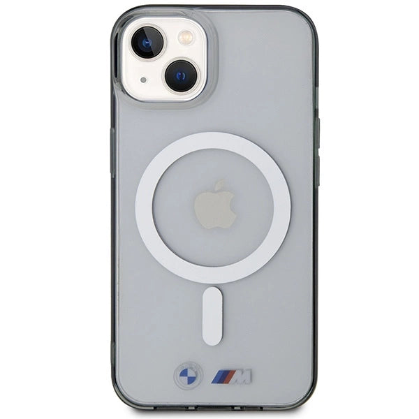 BMW BMHMP14SHCRS iPhone 14 6.1" case gennemsigtige hardcase Silver Ring MagSafe